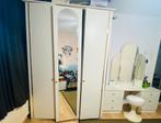 T.K.mooie gebruikte kledeng kast en kaptafel,zelf demonteren, Met deur(en), Gebruikt, 100 tot 150 cm, 200 cm of meer