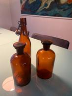 Apothekerspotten en fles antiek, Antiek en Kunst, Antiek | Glas en Kristal, Ophalen of Verzenden