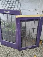 Authentieke Glas in Lood ramen, Ophalen, Gevelraam of Ruit, Gebruikt, Minder dan 80 cm