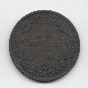 Luxemburg 10 centimes 1854 KM# 23.1 beschikbaar voor biedingen