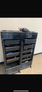 Kappers stoel en werk kar, Ophalen, 50 tot 100 cm, Zo goed als nieuw, 3 of 4 laden