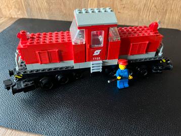 Lego 12v 12 volt trein 7755 met zwarte motor jaren 80 beschikbaar voor biedingen