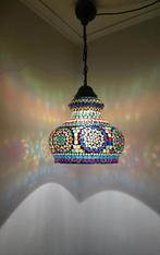 Oosterse glasmozaiek hanglamp, Nieuw, Ophalen of Verzenden, Glas, Minder dan 50 cm