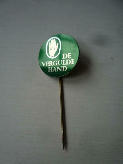 De Vergulde Hand Groen Blikken Speldje Speld Blik, Verzamelen, Speldjes, Pins en Buttons, Zo goed als nieuw, Speldje of Pin, Merk