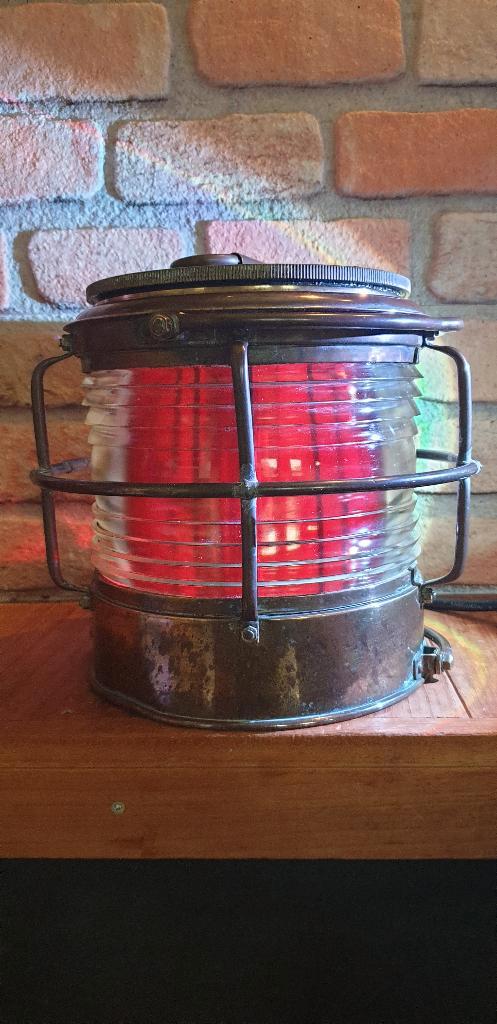 ZEER Zeldzame ScheepsLamp / ScheepsLantaarn Uit 1959 - Musea, Antiek en Kunst, Antiek | Lampen, Ophalen of Verzenden