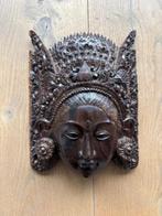 Handgesneden houten wandmasker uit Bali – uniek houtsnijwerk, Ophalen of Verzenden