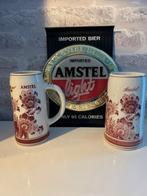 Amstel Bier reclame bord en 2 kruiken, Verzamelen, Ophalen of Verzenden, Zo goed als nieuw, Reclamebord