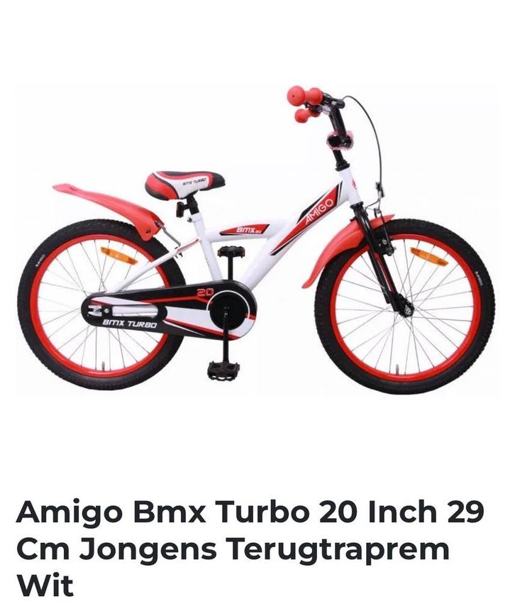 Stoere BMX  jongensfiets Amigo BMX Turbo 20 inch, Fietsen en Brommers, Fietsen | Crossfietsen en BMX, Gebruikt, 16 tot 20 inch