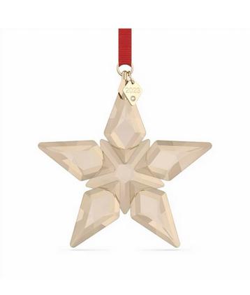 Swarovski kerst ster GOUD met jaartal plaatje 2023 beschikbaar voor biedingen