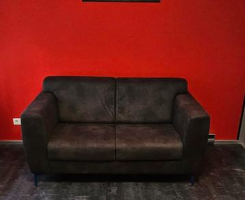 2 zits Suède microvezel leer grijs/bruin. beschikbaar voor biedingen