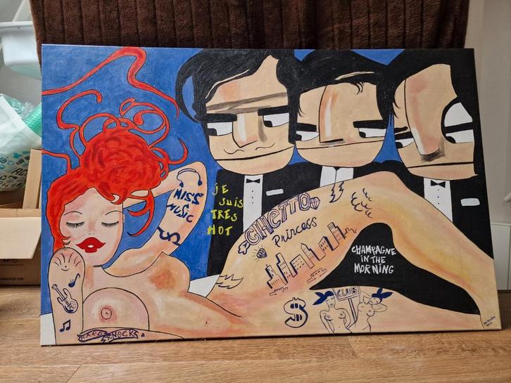 Gesigneerd schilderij - Ine, Antiek en Kunst, Kunst | Schilderijen | Modern, Ophalen