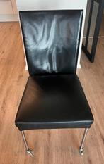 Bert plantagie Felp op WIELTJES, Huis en Inrichting, Stoelen, Ophalen, Zwart, Leer, Zo goed als nieuw