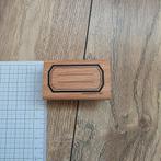 Label stempel vintage style, Verzenden, Zo goed als nieuw, Houten stempel