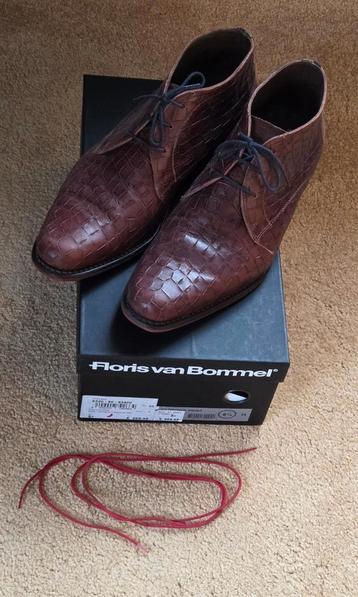 Bruin leren schoenen Floris van Bommel maat 8+ 42 / 43 beschikbaar voor biedingen