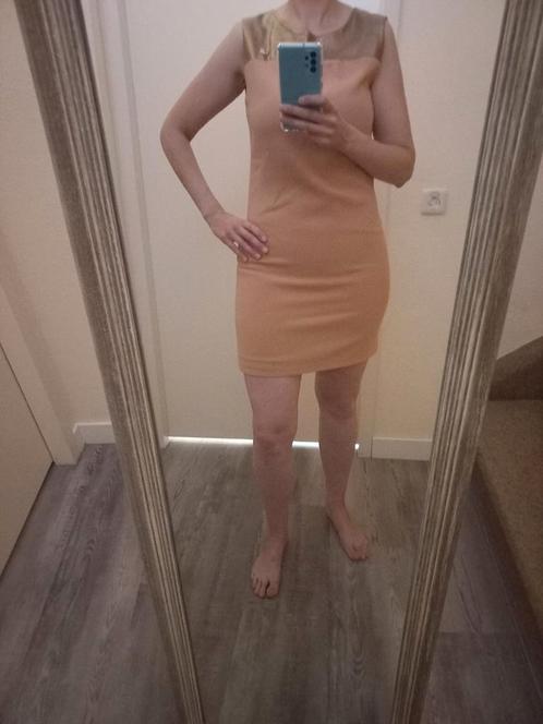 Josh V jurk zalmroze met bronze kraag maat S, Kleding | Dames, Jurken, Zo goed als nieuw, Maat 36 (S), Roze, Boven de knie, Ophalen of Verzenden