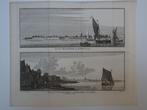 gravure stad en waterpoort Woudrichem, Spilman 1750, Verzenden