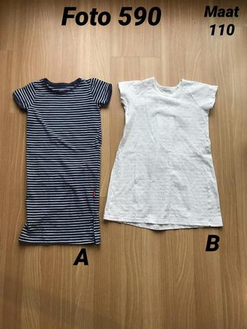 Zomerjurk meisje maat 110 blauw wit claessen *foto 590* beschikbaar voor biedingen