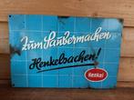 Emaille reclamebord "Zum Saubermachen" Henkelsachen Henkel, Reclamebord, Gebruikt, Ophalen of Verzenden