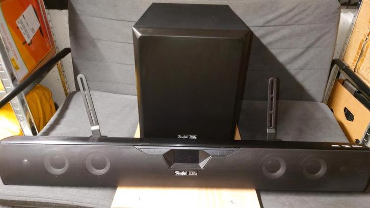 Teufel Cinebar 52 THX met subwoofer & transmitter – krachtig, Audio, Tv en Foto, Soundbars, Ophalen
