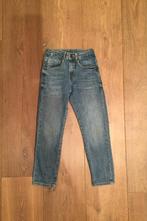 Blauwe jeans/spijkerbroek (knoopsgaten elastiek) Zara mt 128, Broek, Ophalen of Verzenden, Zo goed als nieuw, Jongen