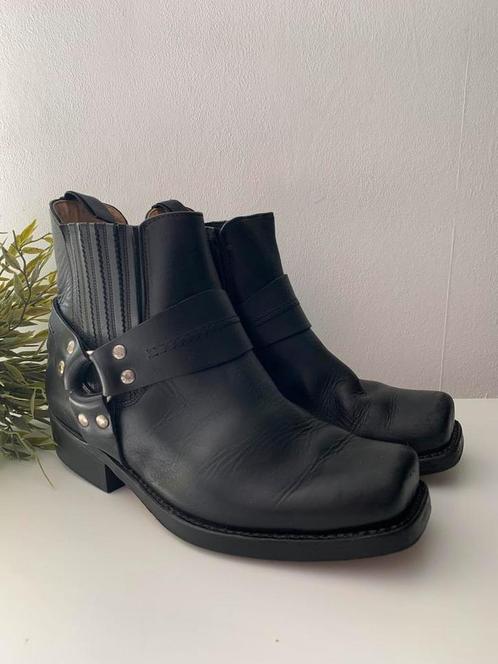 Sancho bikerboots 39 western boots bohemian enkellaarzen, Kleding | Dames, Schoenen, Zo goed als nieuw, Lage of Enkellaarzen, Zwart