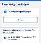 Trein ticket: Londen (train ticket), Eén persoon, Vliegtuig, Met bestemming of datum