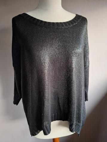 Zwarte stretch glans trui van Esprit, maat M beschikbaar voor biedingen