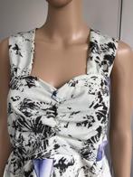 B858 Gestuz  wit/zwart/blauw  jurkje jurk Maat S=36, Kleding | Dames, Blauw, Ophalen of Verzenden, Zo goed als nieuw, Maat 36 (S)