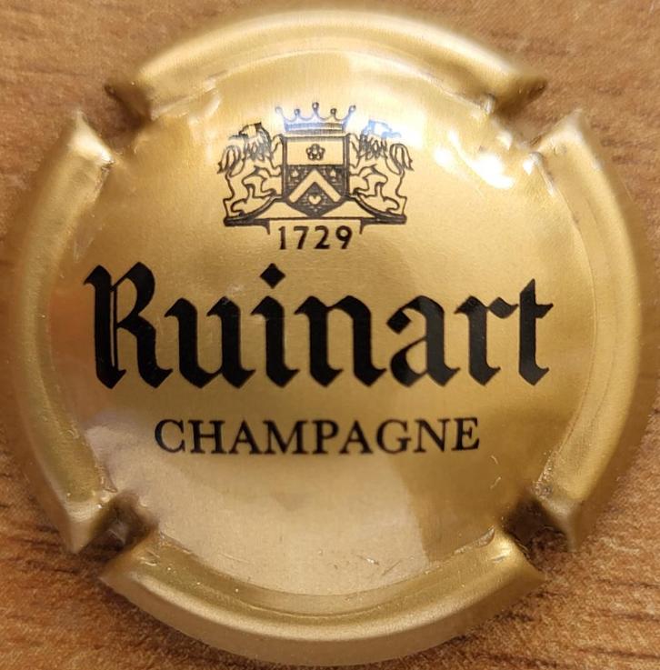 Champagnecapsule RUINART brons goud & zwart nr. 62, Verzamelen, Wijnen, Nieuw, Champagne, Frankrijk, Ophalen of Verzenden