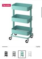 GEZOCHT: 2x Ikea Raskog Trolley Turquoise/Mint groen, Ophalen, Zo goed als nieuw