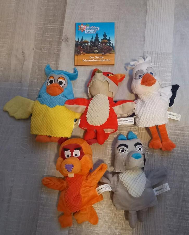 Handpoppen Fabeltjeskrant, Kinderen en Baby's, Speelgoed | Knuffels en Pluche, Zo goed als nieuw, Overige typen, Ophalen of Verzenden