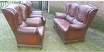 Chesterfield klassiek leder bank met fauteuils, Ophalen