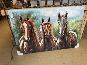 Metalen Paardenschilderij beschikbaar voor biedingen