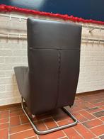 Mooie Goossens Runderleer lounge stoel, Luxe, Ophalen of Verzenden, Zo goed als nieuw, 50 tot 75 cm