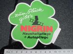 sticker NIGRIN haushaltpflege autoplege logo klavertje vier, Verzamelen, Verzenden, Zo goed als nieuw, Merk