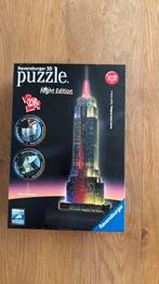 Ravensburger 3D puzzle night edition Empire State Building, Ophalen of Verzenden, Minder dan 500 stukjes, Zo goed als nieuw, Rubik's of 3D-puzzel