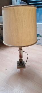Tafellamp met marmeren voet, Huis en Inrichting, Lampen | Vloerlampen, Ophalen, Metaal, Gebruikt, Vintage