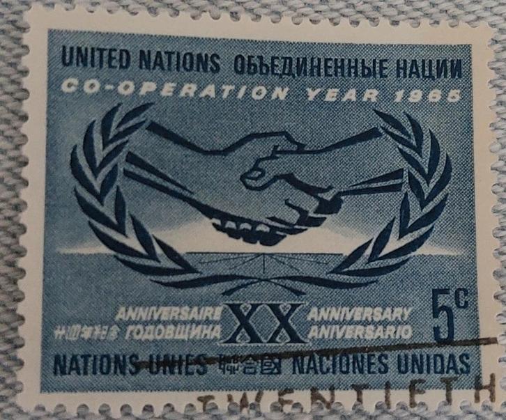 VN 1965 Samenwerking Jaar - Gestempeld, Postzegels en Munten, Postzegels | Thematische zegels, Gestempeld, Overige thema's, Ophalen of Verzenden