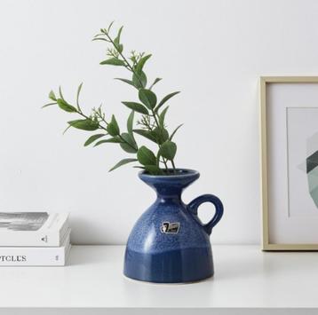 Vintage vaas West-Duitsland Silberdistel keramiek blauw 332 beschikbaar voor biedingen