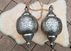 2 stuks grote Hanglampen Marrakesh zilver oosters, 50 tot 75 cm, Ophalen of Verzenden, Zo goed als nieuw, Oosters