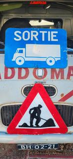 2 Retro Verkeersborden 60€, Ophalen of Verzenden, Gebruikt, Gebruiksvoorwerp