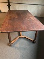 Prachtige bruin cafe tafel 1.20x2.20 ( voor max 12 pers), Antiek en Kunst, Antiek | Meubels | Tafels, Ophalen of Verzenden