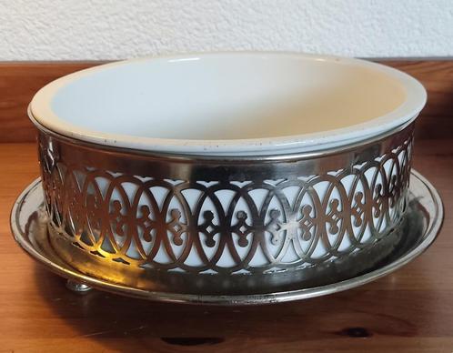Antieke keuken porselein oven (souffle) braad schaal, Huis en Inrichting, Keuken | Servies, Gebruikt, Schaal of Schalen, Overige stijlen