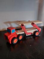 Houten Vrachtwagen met Oplegger - houten Speelgoed, Ophalen of Verzenden, Zo goed als nieuw, Duw- of Trekspeelgoed