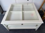 Ikea Liatorp Salontafel met glasplaat en lade 90 x 90 cm, Ophalen, Gebruikt, 50 tot 100 cm, Vierkant