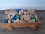Houten Blokkenkar met heel veel blokken!, Kinderen en Baby's, Speelgoed | Houten speelgoed, Ophalen, Gebruikt, Overige typen