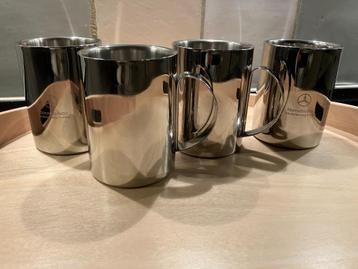 4 dubbelwandige RVS thermobekers Micelino "Mercedes-Benz". beschikbaar voor biedingen