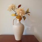 Aardewerk vaas met zijde bloemen, Ophalen, Overige kleuren, Aardewerk of Porselein, Zo goed als nieuw