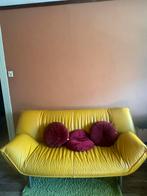 Gele design bank inclusief kussens, Ophalen, Gebruikt, 100 tot 125 cm, 150 tot 200 cm