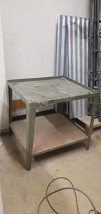 stalen machinetafel 63x73 en bladhoogte van 67, Ophalen, Gebruikt
